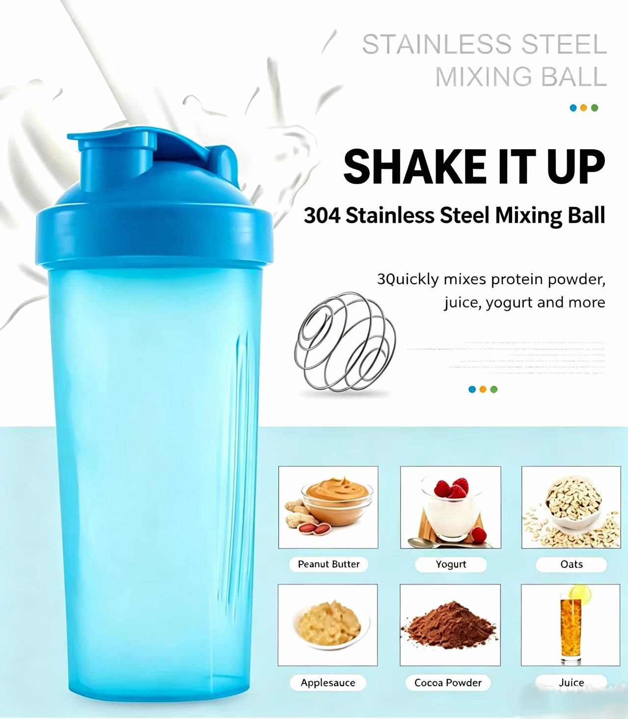 Protein Bar - 2 botellas mezcladoras de proteínas de
