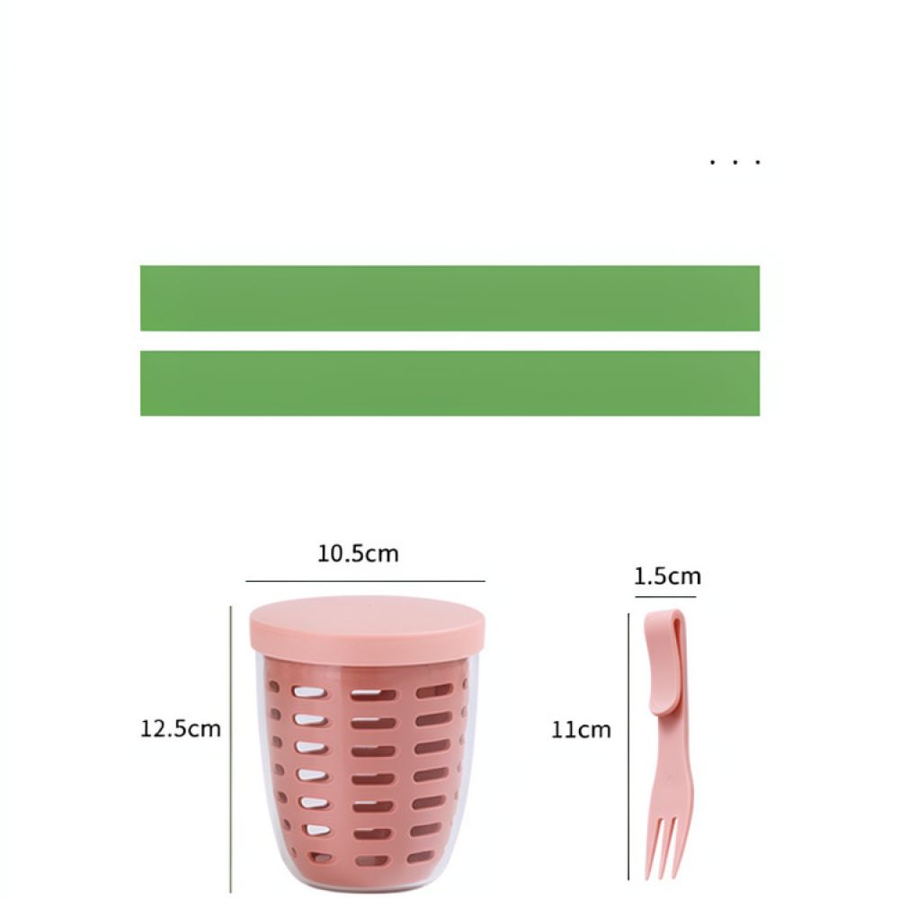 Vaso grande con tapa y tenedor - Healthy Snacks Food reseña y precio