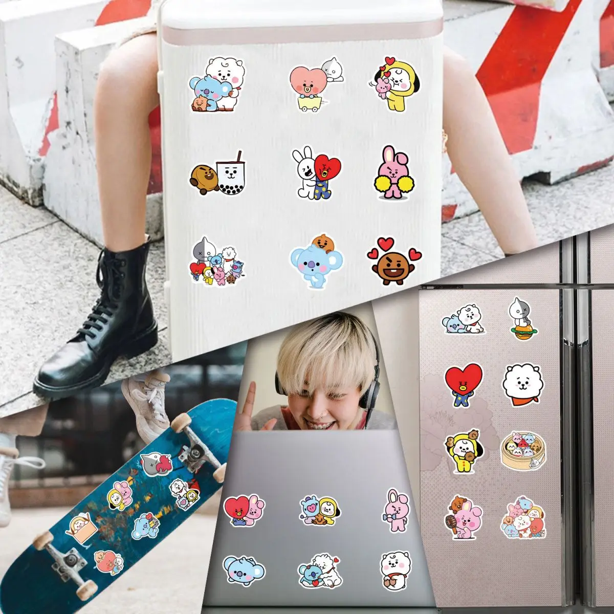 100/200PCS Pegatinas BT21 Chim - Cookies Pack reseña y precio